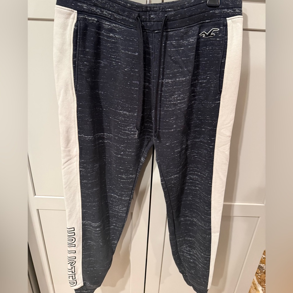 Hollister Mens Jogger Sweatpants | Medium | NWOT Logo Stripe